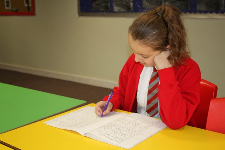 child 2 writing
