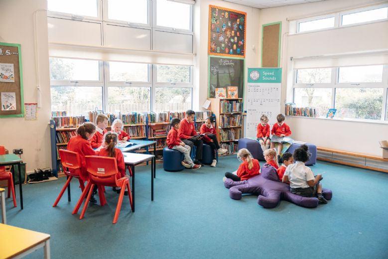 children in the reading room